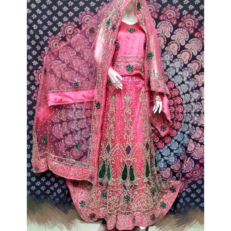 promo lehengga bridal wedding pengantin jodhal party dress lengga sarung pengantin siap pakai