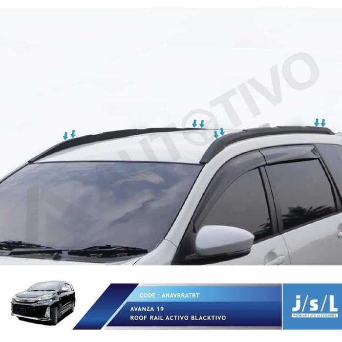 Roof Rail Avanza Xenia Veloz 2019 Model Activo Blacktivo