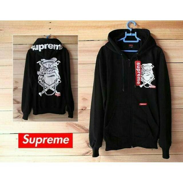 JAKET SUPREME BULLDOG HODIE ZIPPER