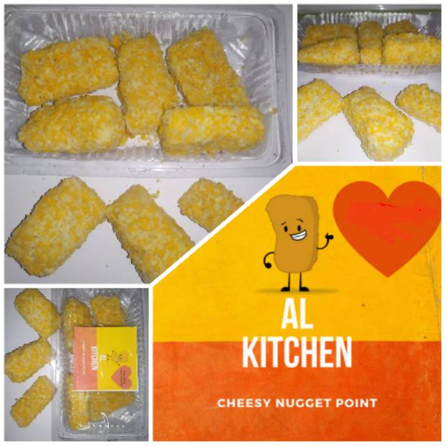 

Cheesy chicken nugget