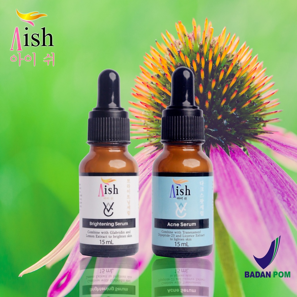 AISH SKINCARE  - FACIAL WASH / AISH SERUM KOREA / TONER / DAY&NIGHT CREAM - 100% Original-Bright+Acne Serum