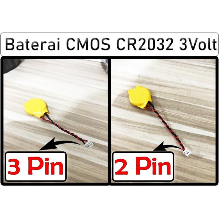 Baterai Battery cmos bios laptop notebook cr2032 soket kabel 3volt