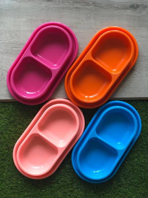 Tempat makan kucing anjing Bowl anti ant double size besar