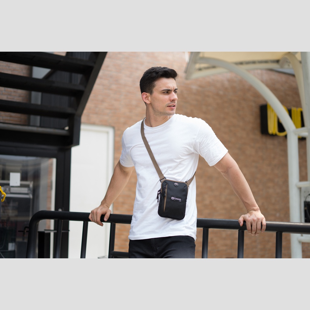 HEYLOOK Project  - Tas Selempang Pria WELLS Sling Bag Cowok Tas Kecil Hp Tas Slempang Mini Waistbag Distro Sling Phone Neck Bag Slingbag Distro Terbaru