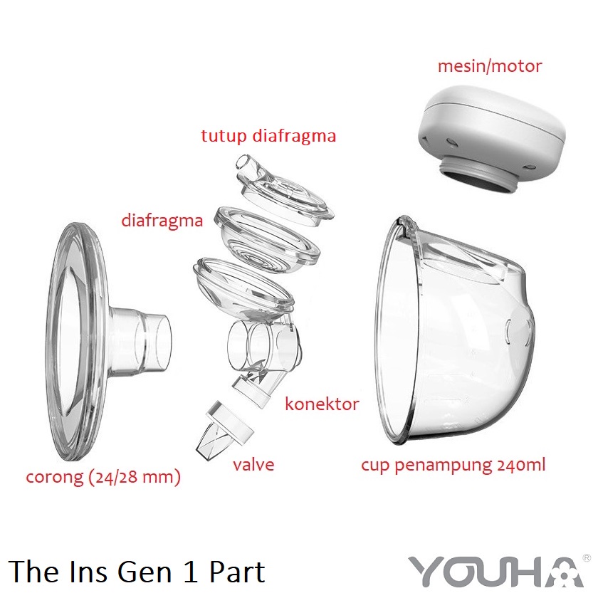 Youha 24mm Corong Silicone untuk The Ins Gen 1 dan Gen 3 Spare Replacement Part