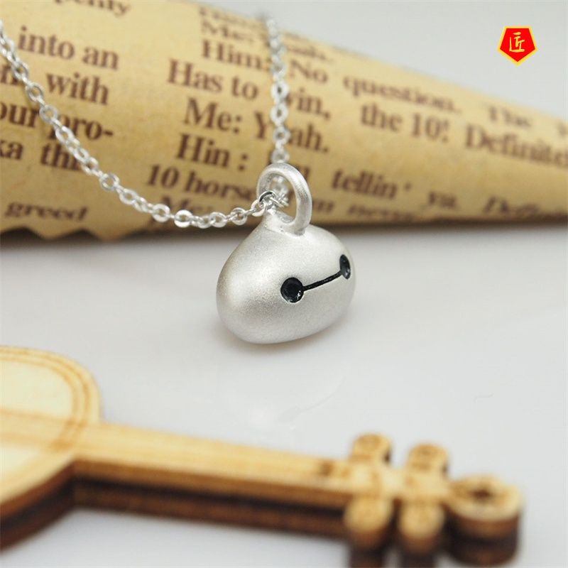 [Ready Stock]Cartoon Baymax Necklace Pendant Cute Fashion Couple Gift