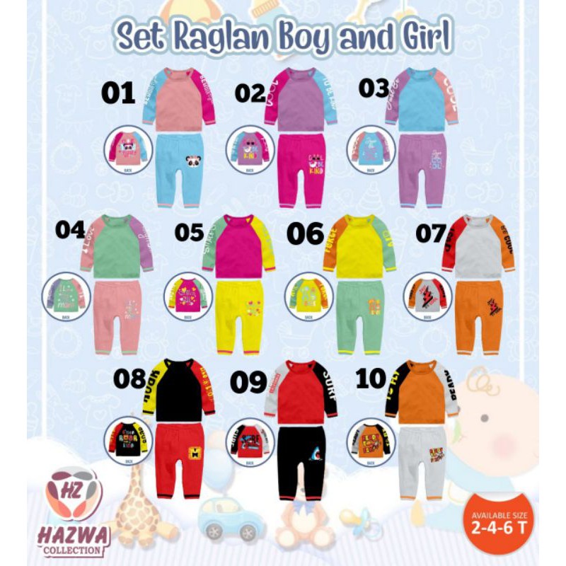 Set Raglan Boy and Girl Hazwa