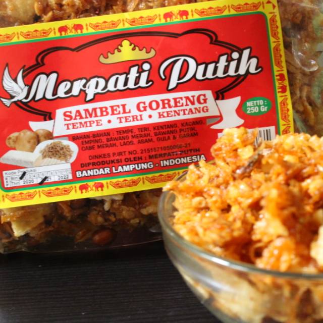 

Sambal Goreng Tempe Teri Kentang Merpati Putih Khas Lampung Best Seller
