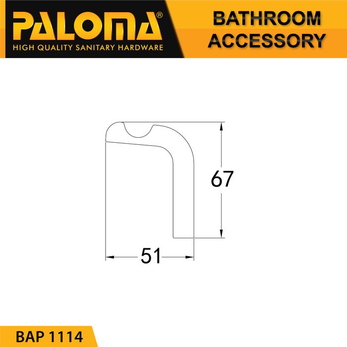 PALOMA BAP 1114 Kapstok Gantungan Baju Handuk Rak Hanger Mandi 1 Kait