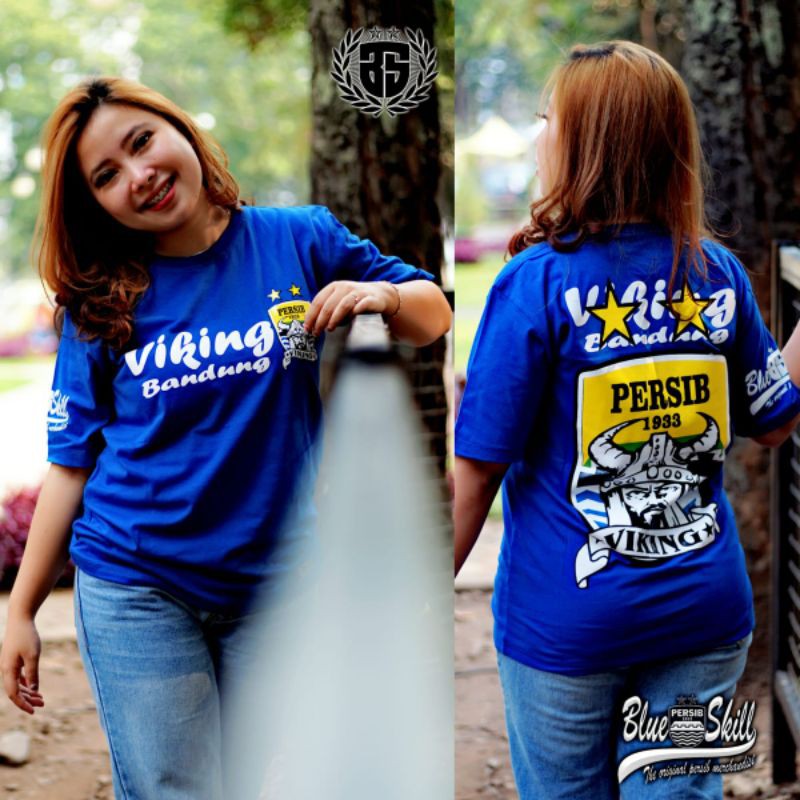 Kaos persib pendek / kaos bobotoh persib / kaos viking bandung untuk pria dan wanita / kaos originalblueskill