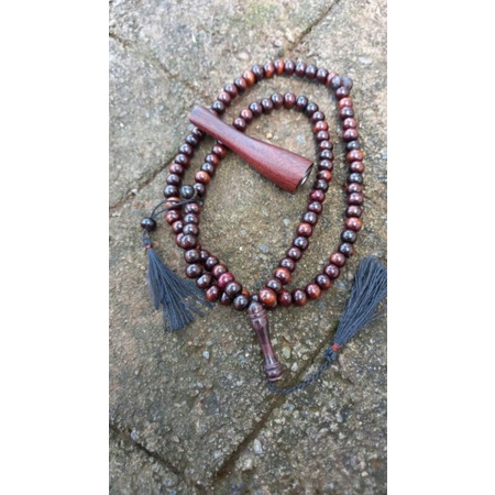 Paket tasbih stigi asli pipa galih asem 7cm kalung tasbih setigi pipa once asem CLW