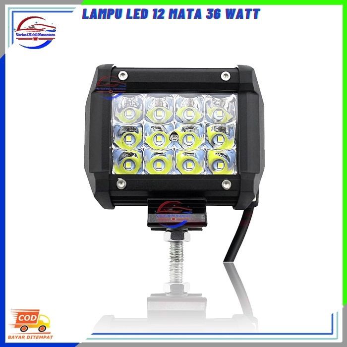 Lampu Variasi Led Sorot Kabut Depan 12 Mata 36 Watt Variasi Mobil