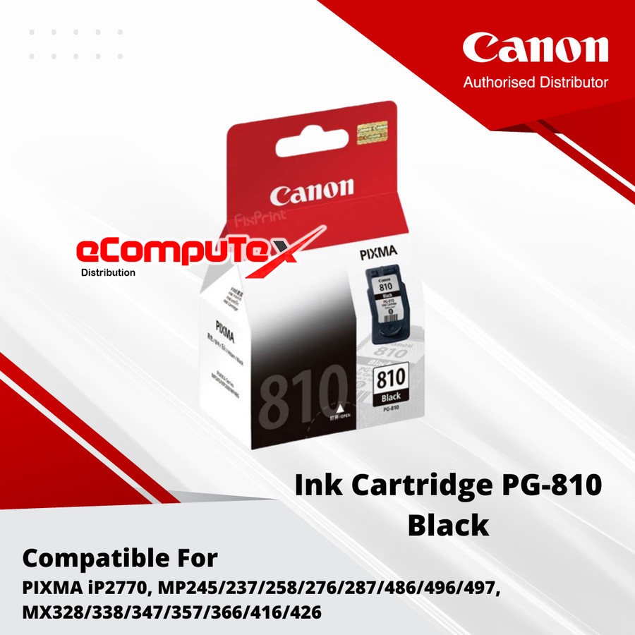 TINTA CARTRIDGE CANON PG 810 BLACK /  PG810 HITAM - RESMI