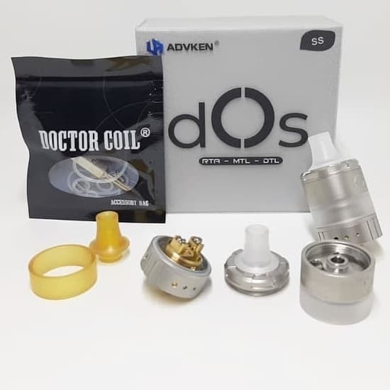 AUTHENTIC Dos RTA MTL DTL 22mm by Advken x O2 DOS RTA Tank Vape