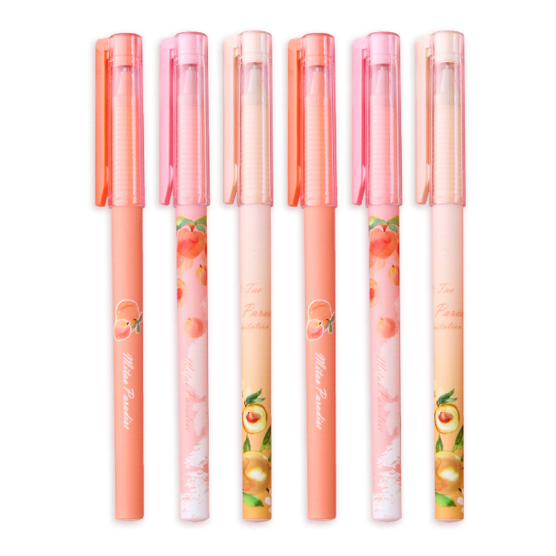 [Ready Stock] 0.5mm Black Ink Quick-Drying Gel Pen Cute Girl Pink Signature Pen