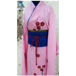 GINTAMA SHIMURA TAE KIMONO YUKATA COSPLAY COSTUME KIMONO JEPANG PINK