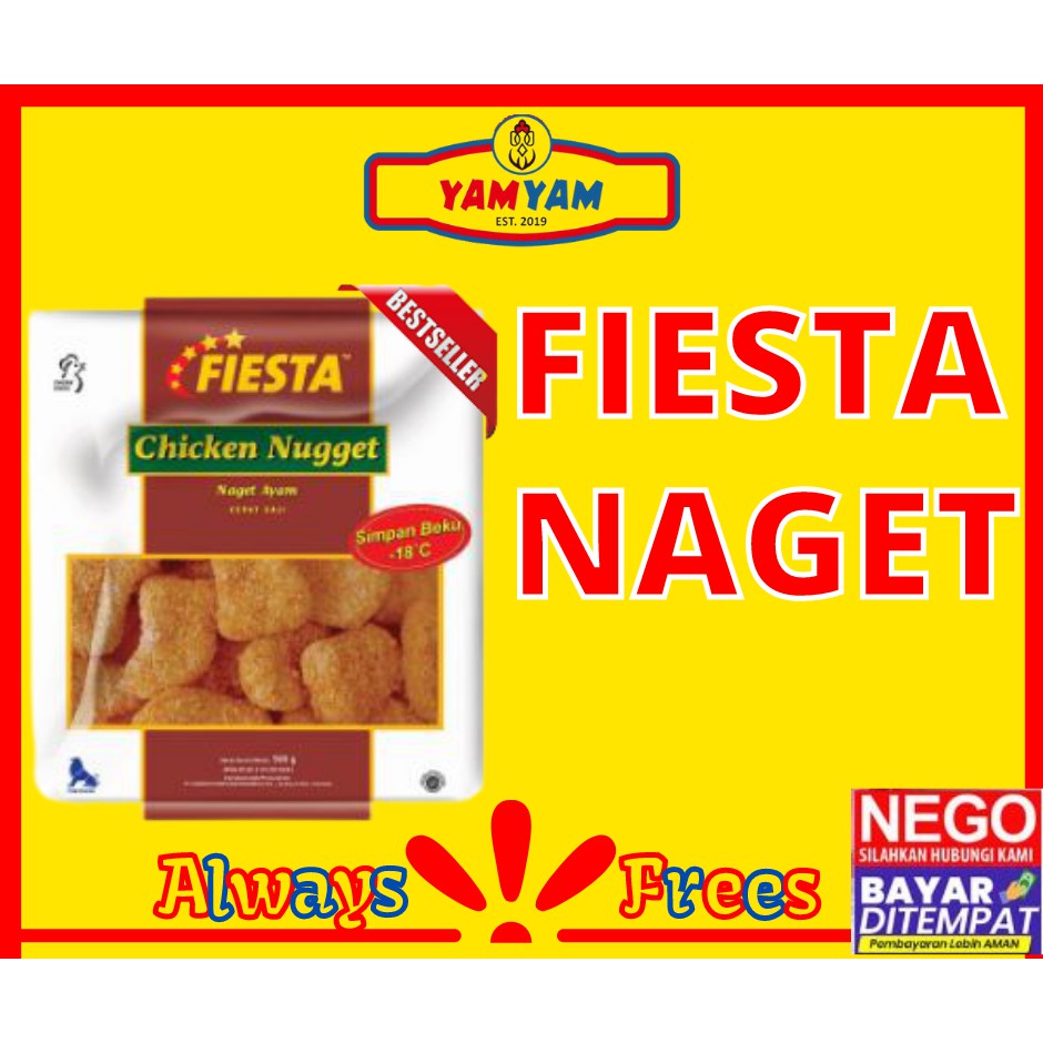 

Nugget Nuget Ayam 500 gram 500gr 1kg Premium Beku Goreng Siap Saji Makan Murah isi Banyak Halal