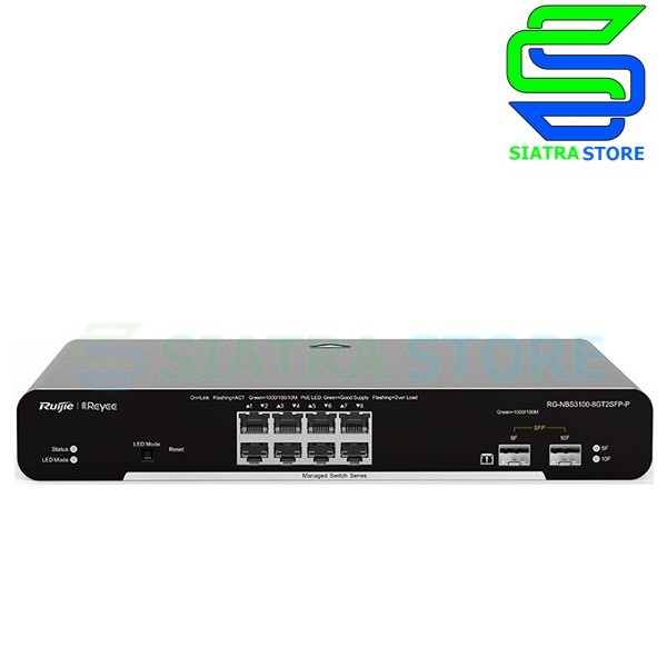 RUIJIE RG-NBS3100-8GT2SFP-P 8 Port Gigabit L2 Managed POE+ Switch