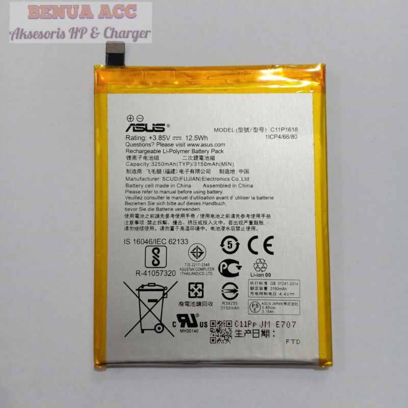 Baterai Batre Battery Asus Zenfone 5Q C11P1618 Original