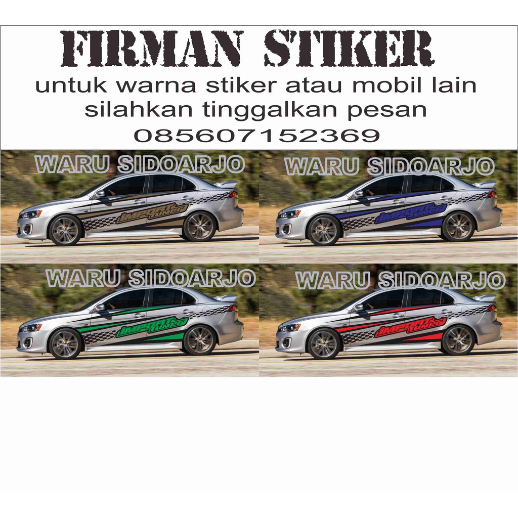 Stiker Mobil Sedan S999999 Shopee Indonesia