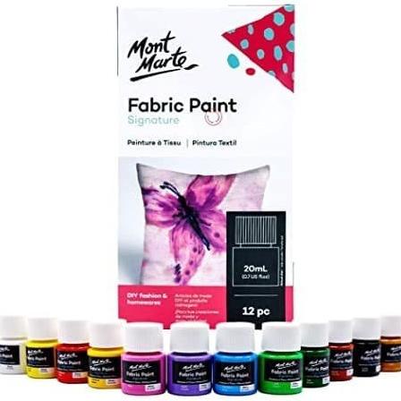 

Cat Kain Mont Marte/ montmarte Signature Fabric Paint Set 12 X 20 mL