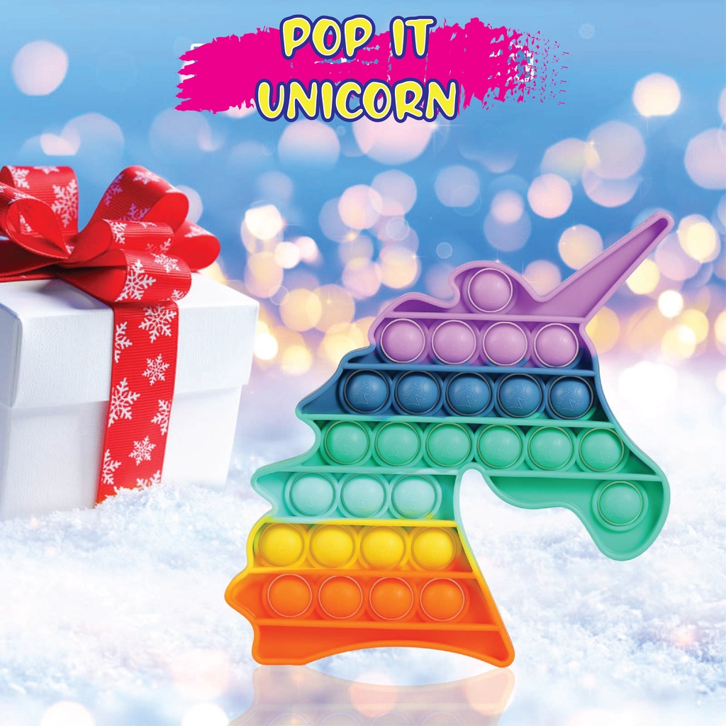 POP IT RAINBOW MAINAN SENSORIK ANAK PUSH POP IT FIDGET POP IT UNICORN MAINAN EDUKATIF