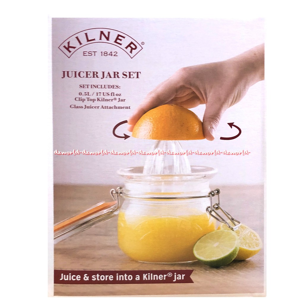 Kilner Juicer Jar Set 500ml Alat Pemeras Jeruk Manual Dengan Botol Top