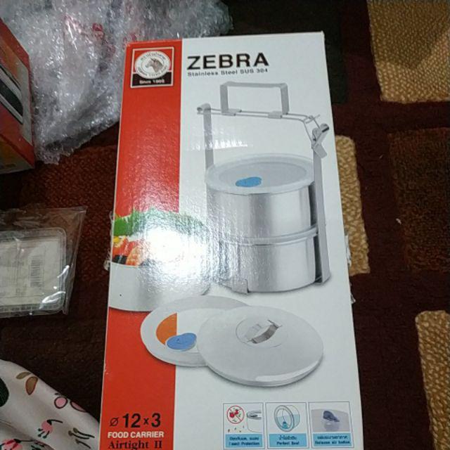 Rantang Susun, Food Carrier Air Tight Smart Lock D12x3 Zebra