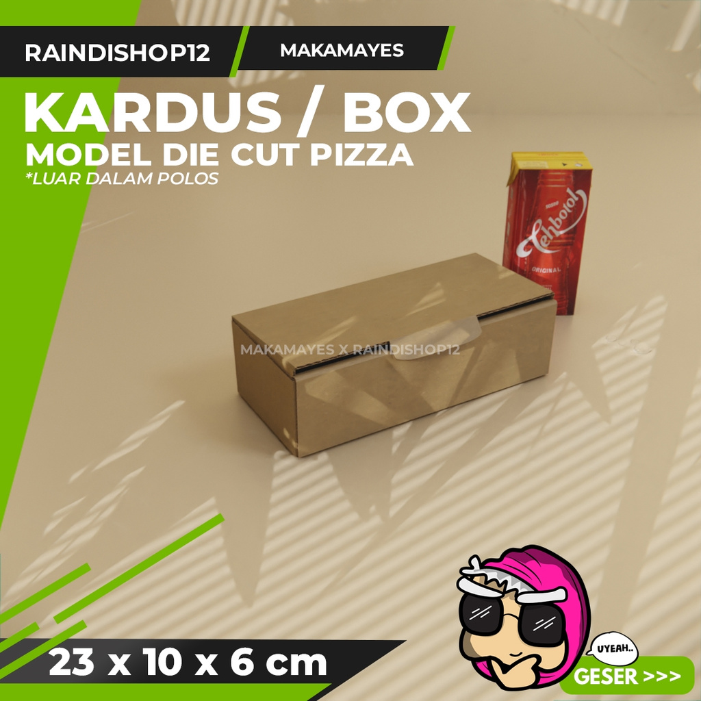 

(MIN 10 PCS) BOX 23 X 10 X 6 CM KARDUS DIE CUT PIZZA KEMASAN PACKAGING KADO