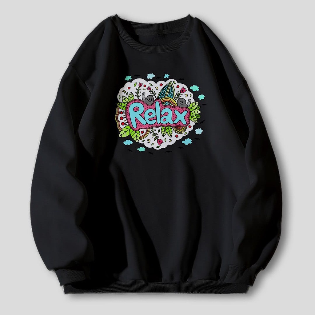 RELAX ETNIC SWEATER WANITA TEBAL DISTRO - CREWNECK HALUS TERLARIS