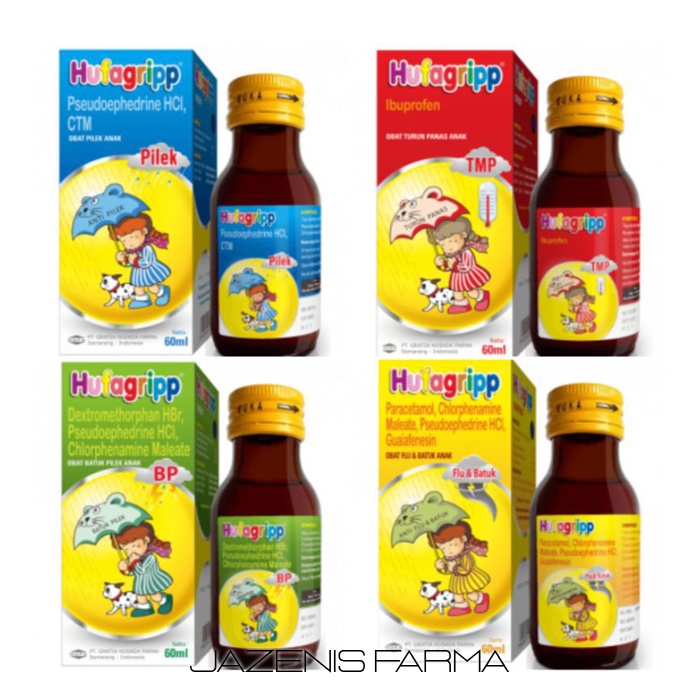 Hufagrip Sirup 60 ml Obat Flu batuk, Pereda nyeri & penurun panas