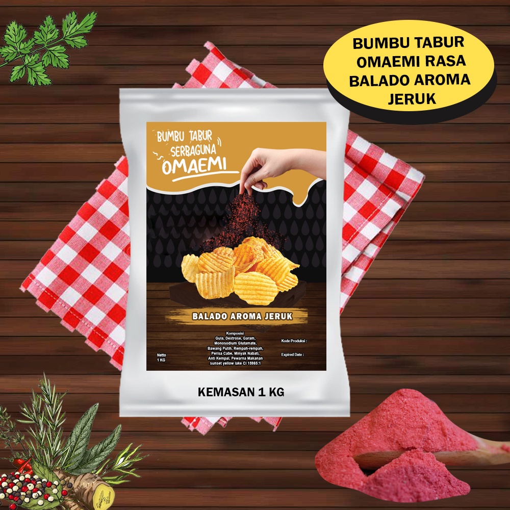 Jual Bumbu Tabur Balado Aroma Jeruk Halal Food Grade 1 Kg Shopee