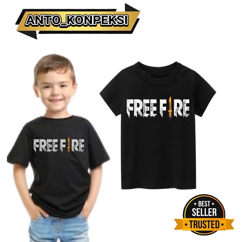 KAOS ANAK LAKI-LAKI TERLARIS MOTIF DEPAN FREE FIRE COD BAYAR DITEMPAT USIA 1-12THN / Kaos Anak Karakter Laki-laki dan Perempuan Uk 1-12thn / KAOS ANAK LAKI LAKI PEREMPUAN T SHIRT DISTRO 1-12 TAHUN MURAH ECERAN GROSIR COWOK CEWEK TANGGUNG