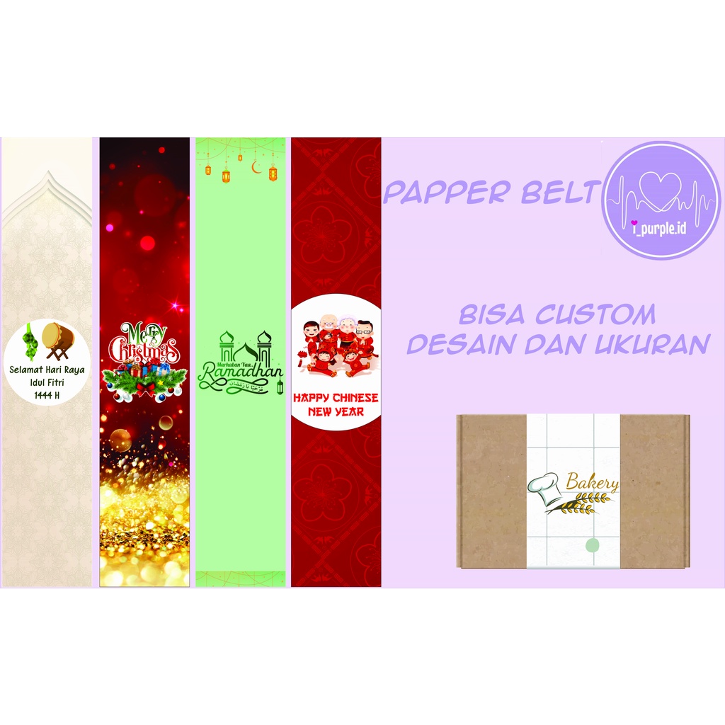 

Paper Belt Custom / Label Box / Label Hampers / Label Costum / Bahan Art Paper / Ukuran A3