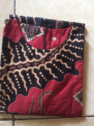 Tey-17 Batik Wanita Asj Sa Hrb026 Kenongo Kemeja Tosca Pendek