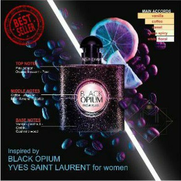 Bibit parfum inspired YSL Black Opium 100ml