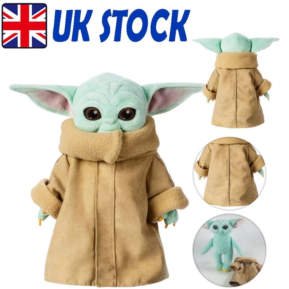 30cm Baby Yoda Plush Toy Master The Mandalorian Force Stuffed Doll Gift For Kids Removable Clothes