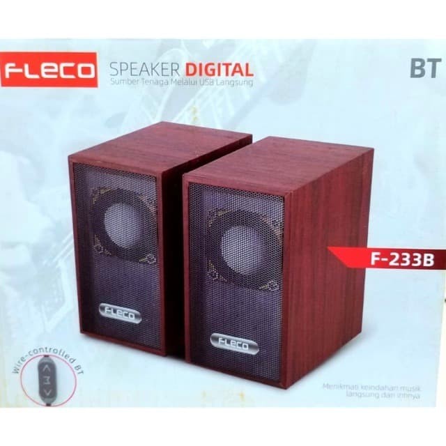 COD Speaker Bluetooth Fleco F-233B Speaker Komputer / Laptop / Handphone /USB Speaker Komputer  Fleco F-233B X-BASS