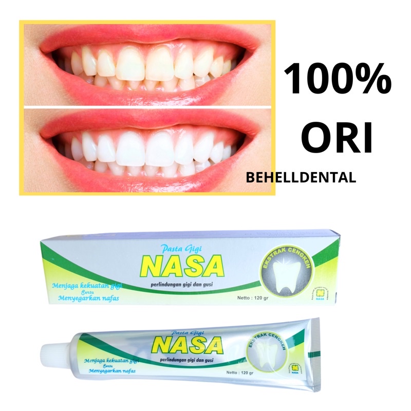 PEmutih GiGI PASTA NASA BPOM ORIGINAL Perlindungan Gigi Gusi - ODOL NASA PEMUTIH TEETH WHITENING PERMANEN - Penghilang Pembersih Plak Karang Gigi Ampuh - Penghilang Bau mulut