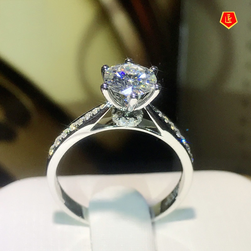 [Ready Stock]Classic Temperament 2 Karat Moissanite Ring