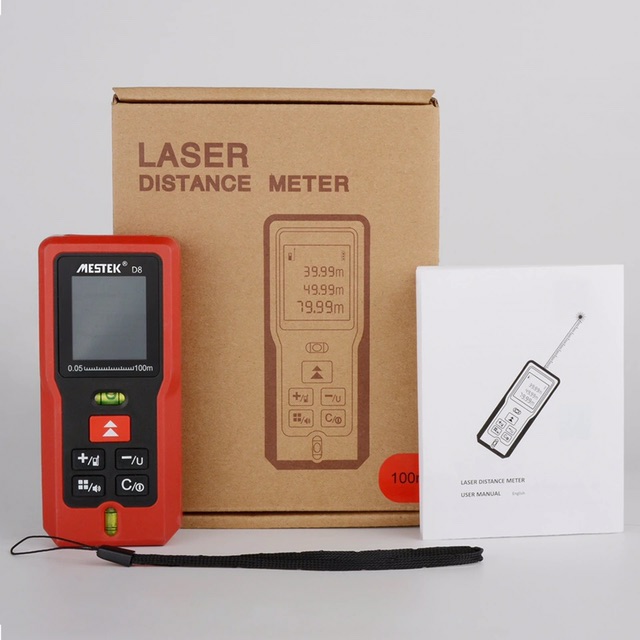 Mestek D8 Jarak Laser Meter 100 M Mini Digital Laser Rangefinder Laser Range Finder Diastimeter