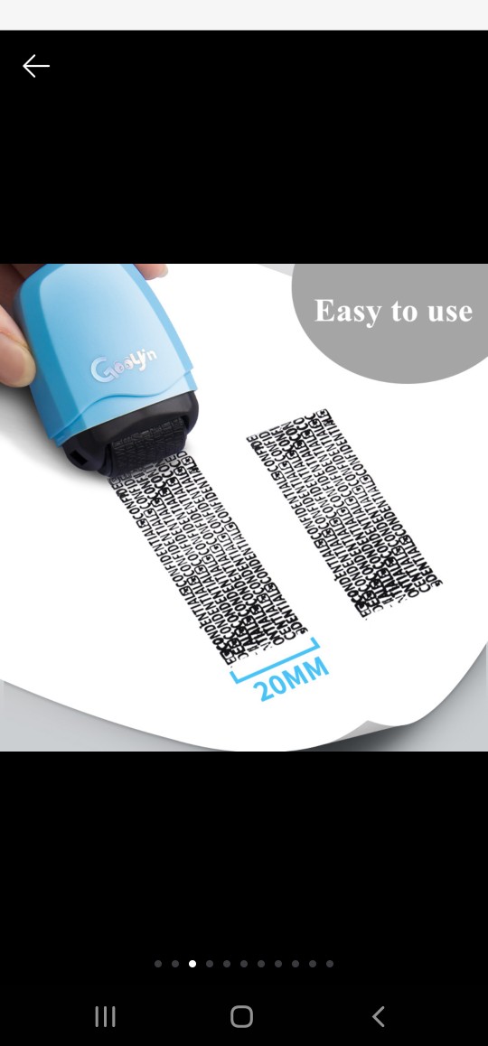 Roller Stampstempel Barcodeidentitasidentitasidentitas Antimaling Tahan Lama Untuk Perlengkapan Kantor