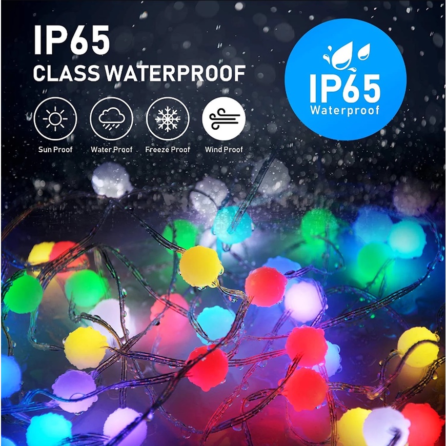 Outdoor LED Ball Lights String Small Round Ball Battery Garland Fairy Lighting Wedding Party Garden Decor String Light