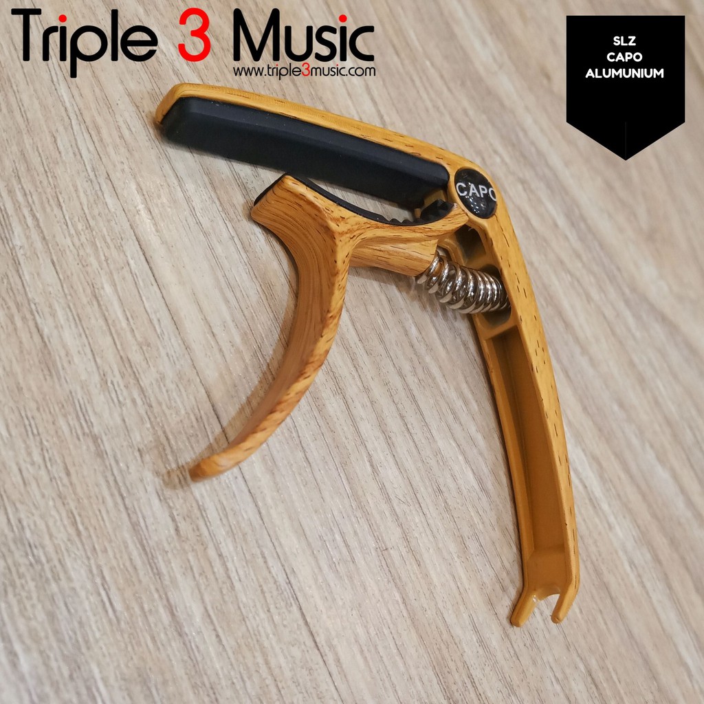 SLZ CAPO Gitar Aluminum Desain warna Kayu capo murah berkualitas