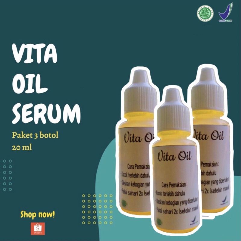 VITA OIL PENGHILANG BEKAS LUKA HITAM TERAMPUH | Paket 3 Botol|EXIM|PANU KURAP|