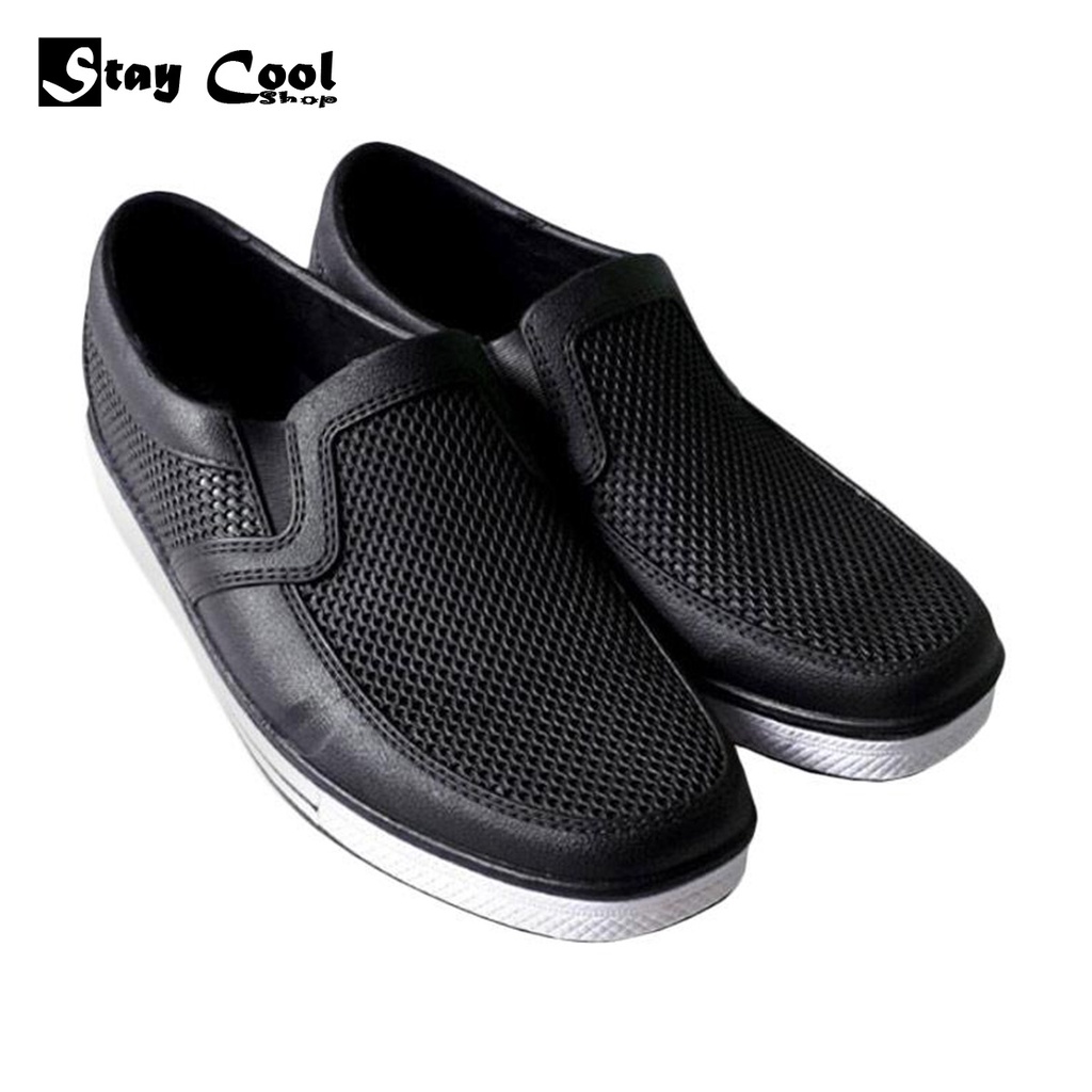 Sepatu Karet Pria Anti Air Untuk Kerja Slip On Slipon Kasual Sankyo / Sepatu Karet Praktis Dan Simple /,Ringan,Kuat,lentur Dan Nyaman / Motif Bentol Murah