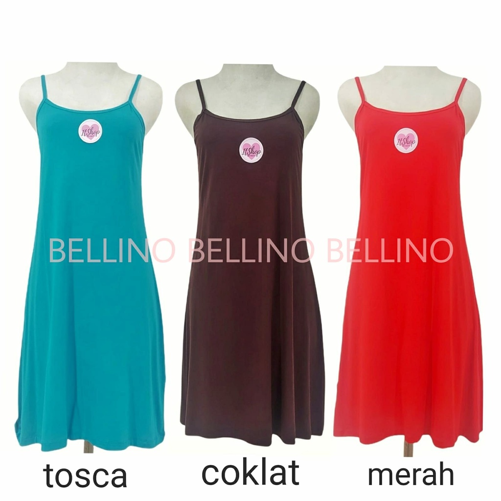 Tanktop Midi Wanita Allsize Jumbo Fit XXL 3L Premium Banyak Pilihan Warna Longdress Muat Jumbo Super Soft Tanktop Tali Model Panjang Fit 3L Jumbo Strech Sleepdress