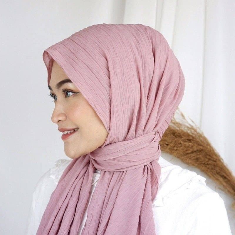 (KJI) HIJAB PASHMINA PLISKET PADI DIAMOND PREMIUM