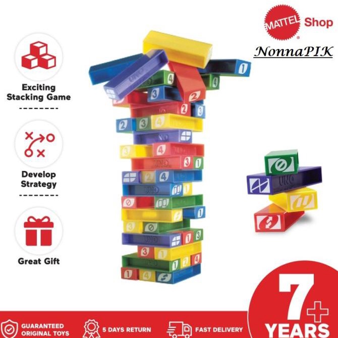 Gaya Uno Stacko - Original By Mattel Games Gilaa