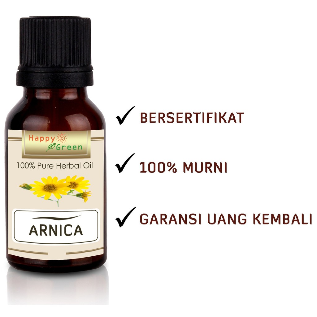 Bersertifikat Happy Green Arnica Oil - Minyak Arnica Terstandar